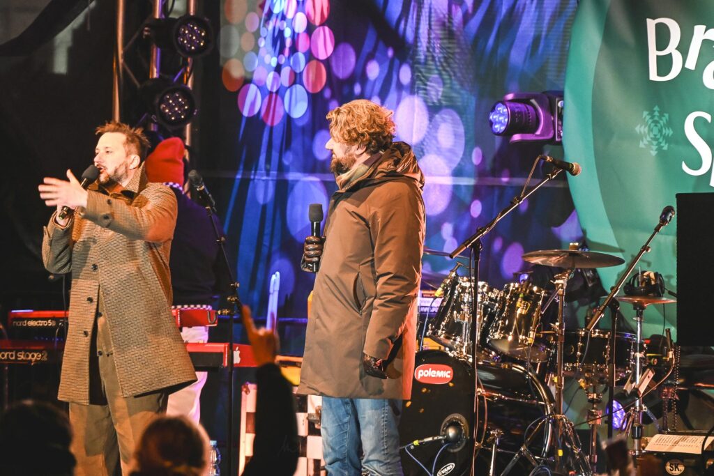 Matúš Vallo a Ján Gordulič počas Bratislavského Silvestra